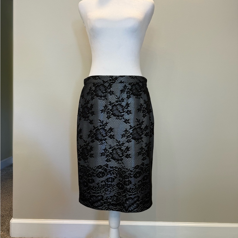 The Limited Black Lace Pencil Skirt